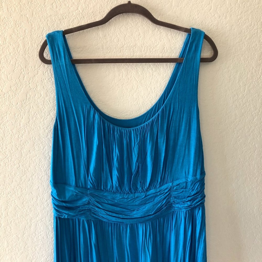 AGB Bright Sky Blue Scoop Neck Sleeveless Dress 2X - Picture 2 of 9
